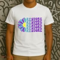 Restore Suicide Prevention Awareness Sunflower T-Shirt thumb 3