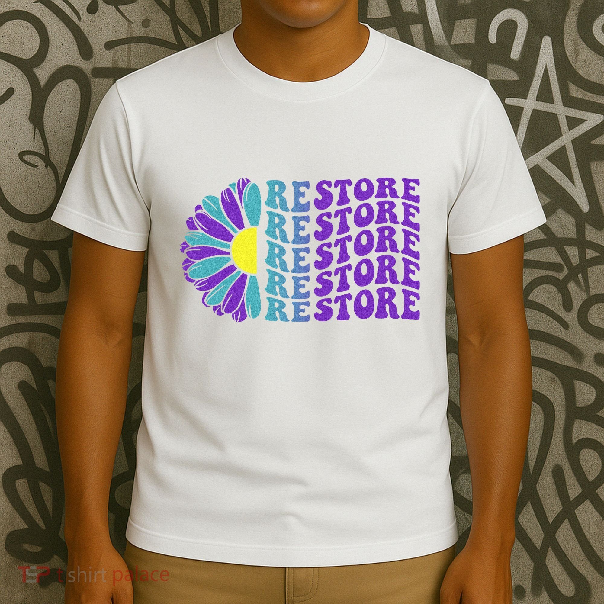 Restore Suicide Prevention Awareness Sunflower T-Shirt