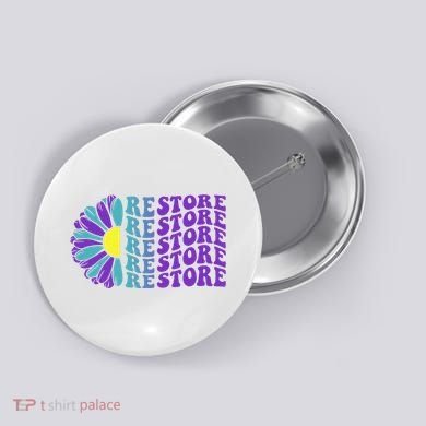 Restore Suicide Prevention Awareness Sunflower Button