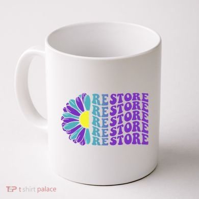 Restore Suicide Prevention Awareness Sunflower Coffee Mug