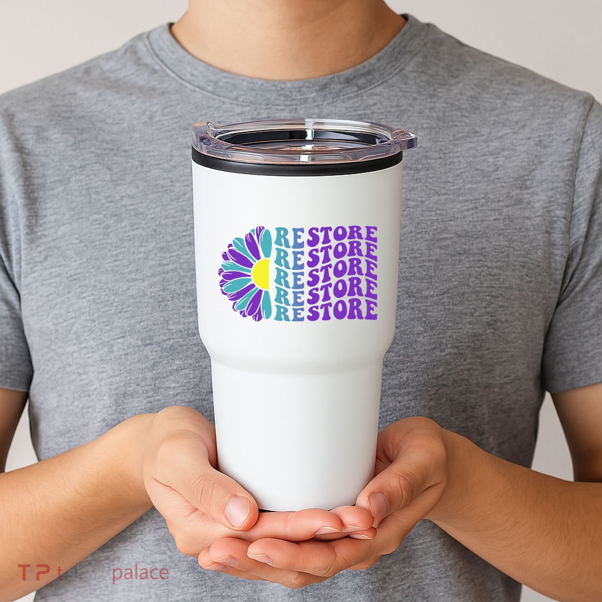 Restore Suicide Prevention Awareness Sunflower Tumbler