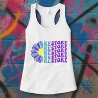 Restore Suicide Prevention Awareness Sunflower Women's Tank Top thumb 3