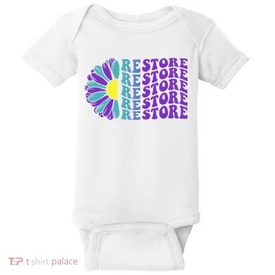 Restore Suicide Prevention Awareness Sunflower Baby Bodysuit