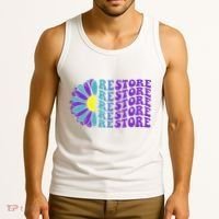 Restore Suicide Prevention Awareness Sunflower Tank Top thumb 3