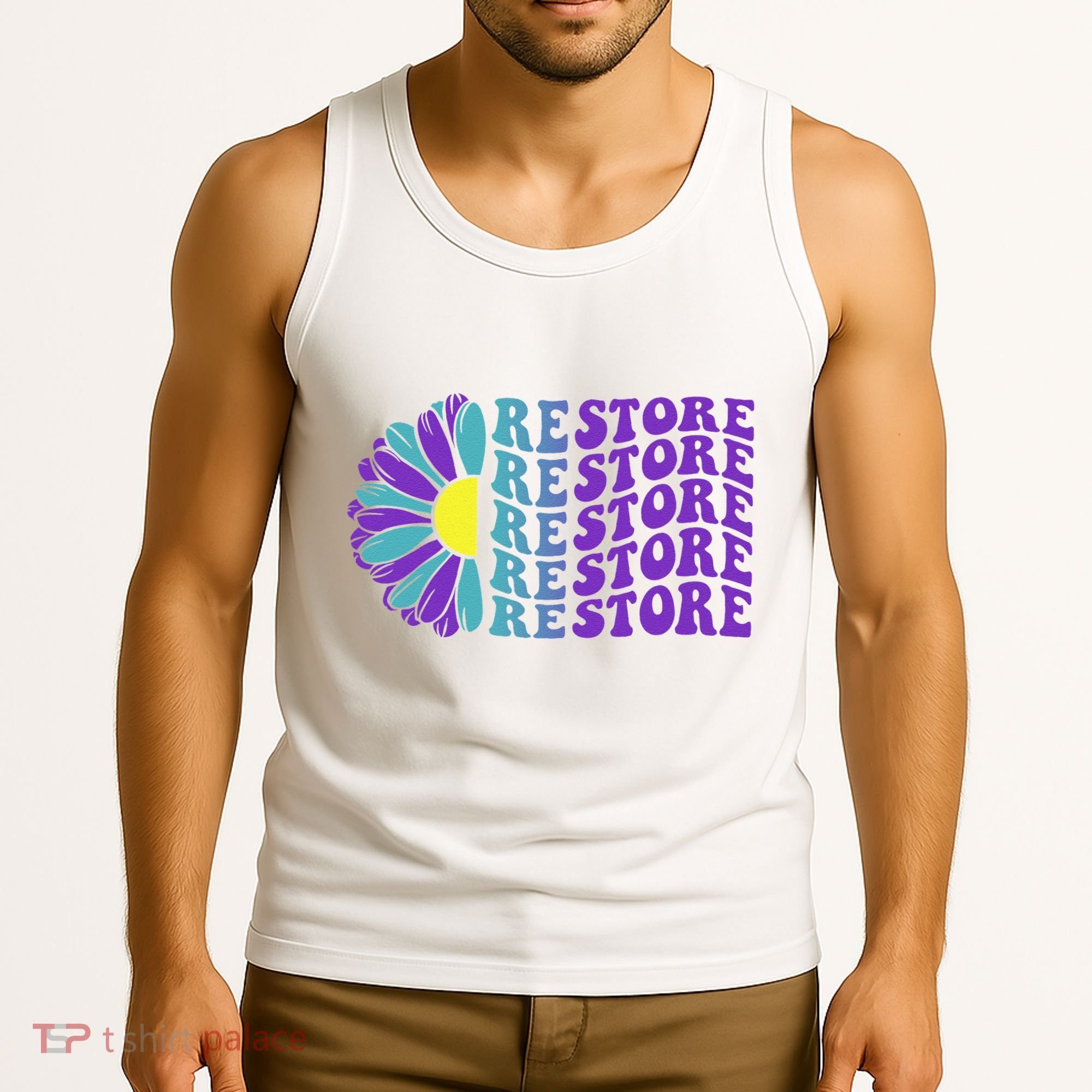 Restore Suicide Prevention Awareness Sunflower Tank Top