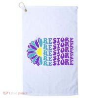 Restore Suicide Prevention Awareness Sunflower Golf Towel thumb 0