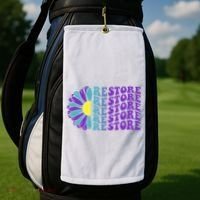 Restore Suicide Prevention Awareness Sunflower Golf Towel thumb 2