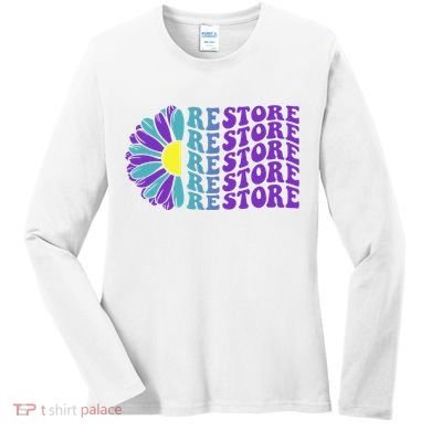 Restore Suicide Prevention Awareness Sunflower Women's Long Sleeve Shirt