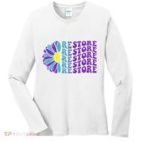 Restore Suicide Prevention Awareness Sunflower Women's Long Sleeve Shirt thumb 0