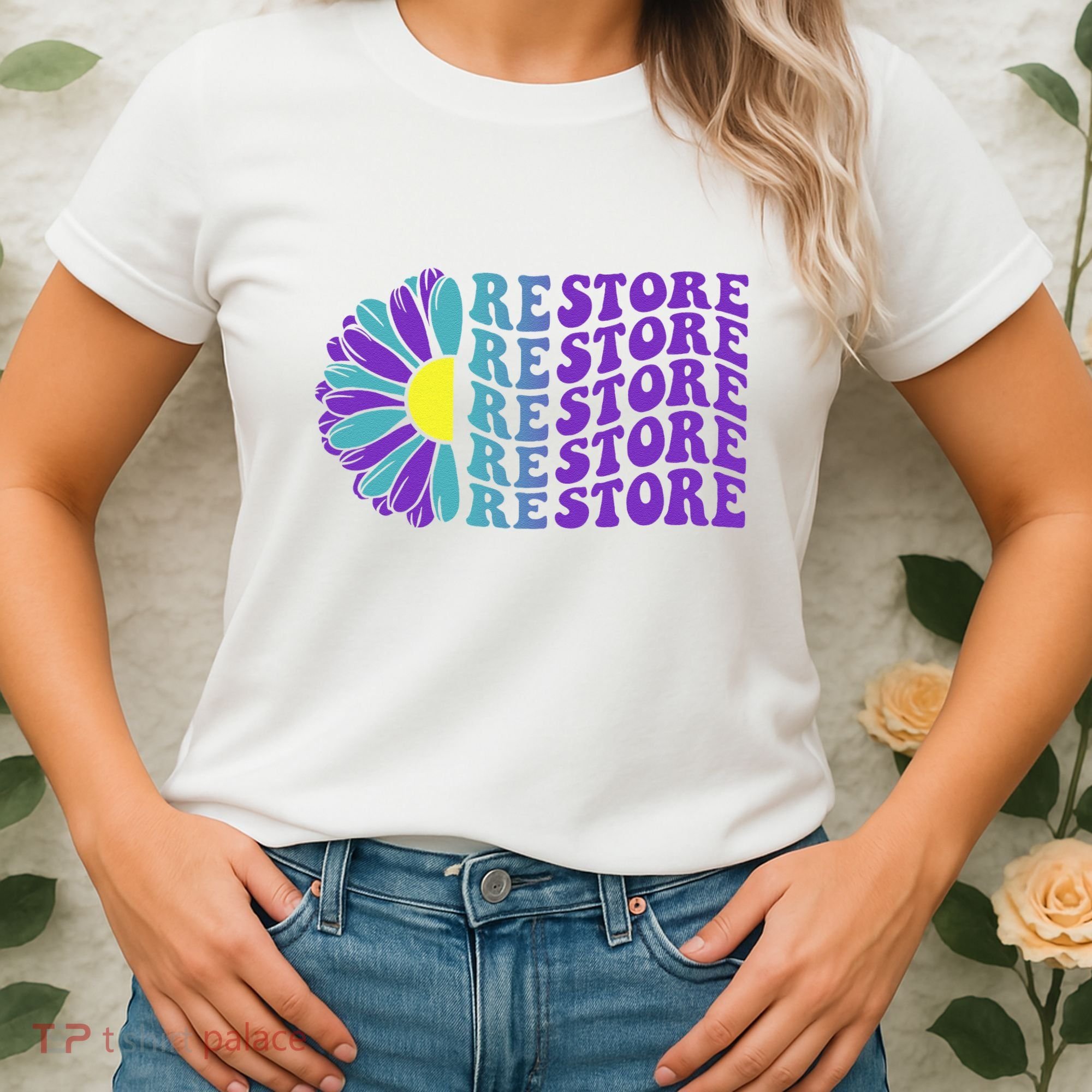Restore Suicide Prevention Awareness Sunflower Women's T-Shirt