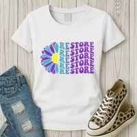 Restore Suicide Prevention Awareness Sunflower Women's T-Shirt thumb 3