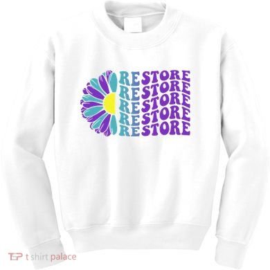 Restore Suicide Prevention Awareness Sunflower Kids Sweatshirt
