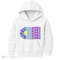 Restore Suicide Prevention Awareness Sunflower Kids Hoodie thumb 0