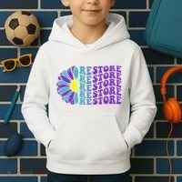 Restore Suicide Prevention Awareness Sunflower Kids Hoodie thumb 2