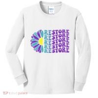 Restore Suicide Prevention Awareness Sunflower Kids Long Sleeve Shirt thumb 0