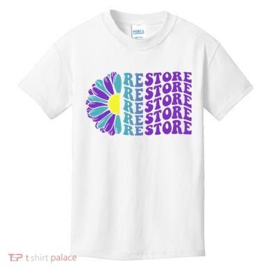 Restore Suicide Prevention Awareness Sunflower Kids T-Shirt