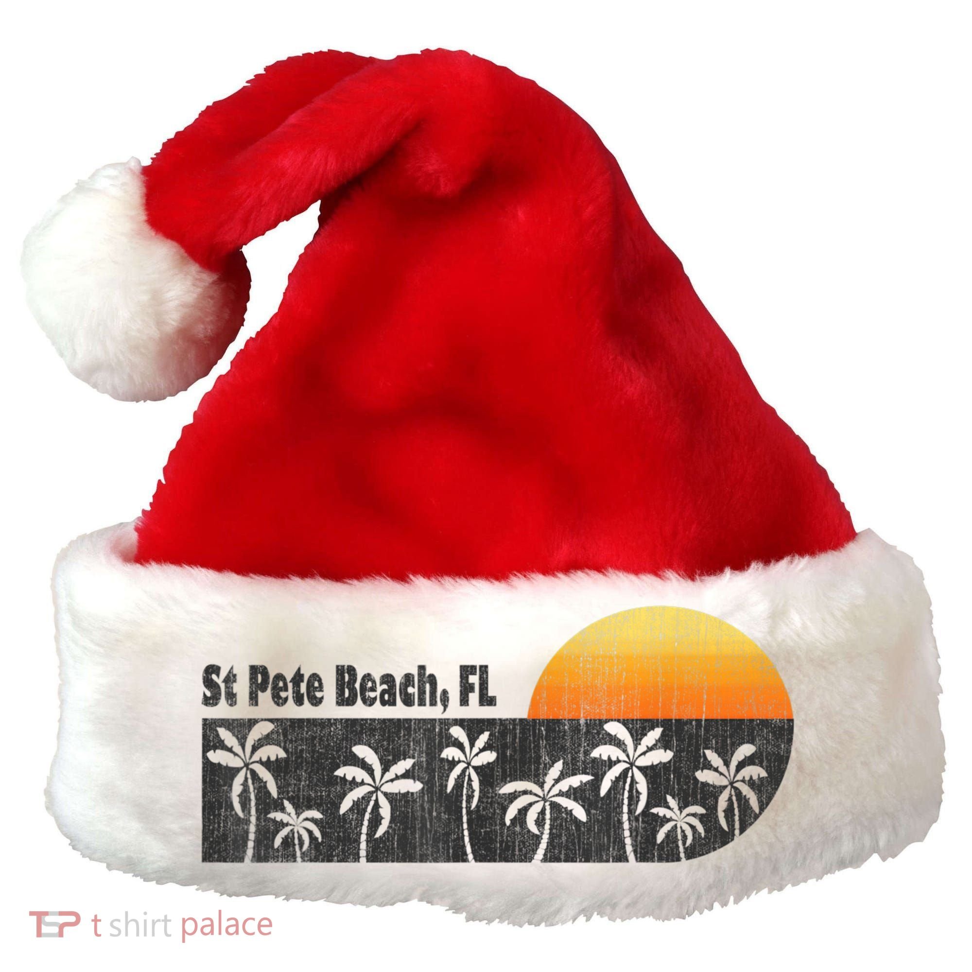 Retro St Pete Beach Florida Beach Santa Hat