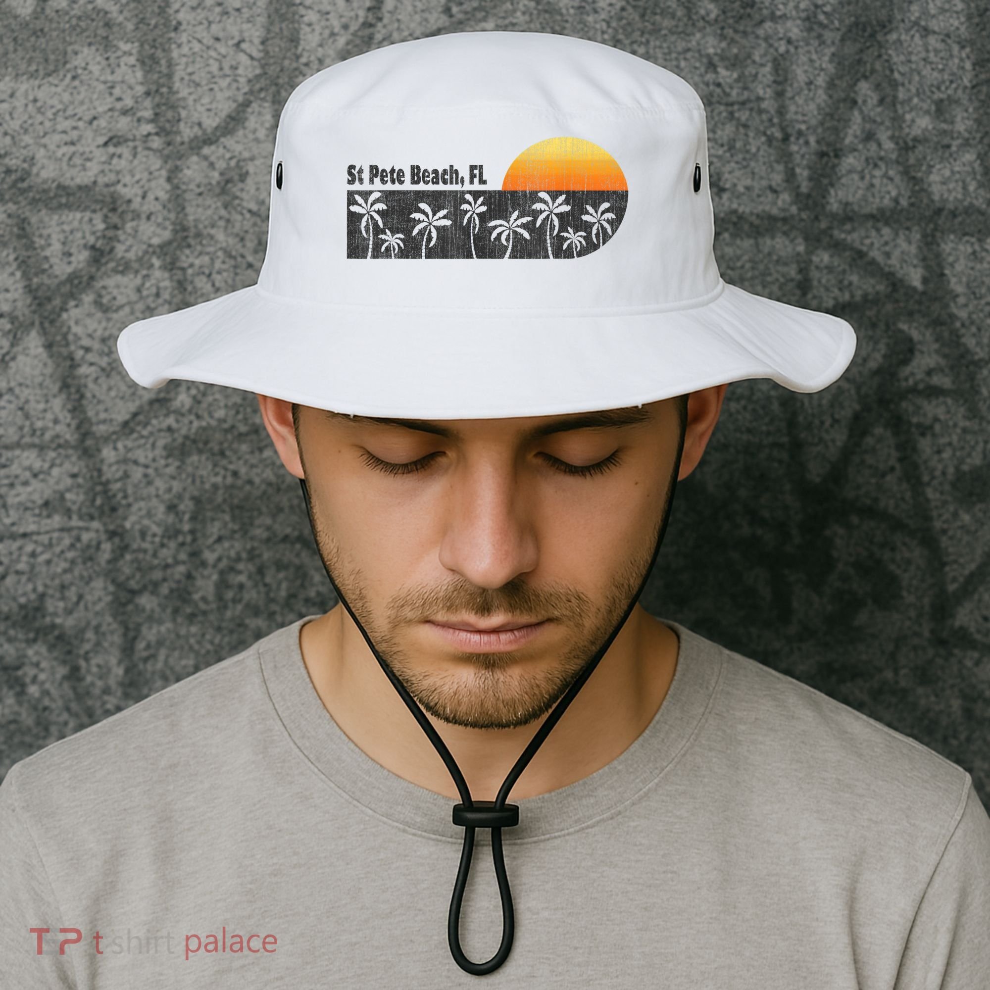 Retro St Pete Beach Florida Beach Bucket Hat