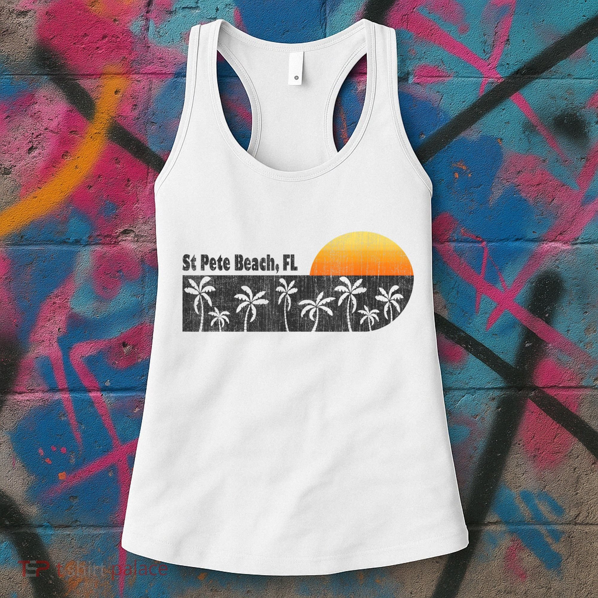Retro St Pete Beach Florida Beach Women's Tank Top