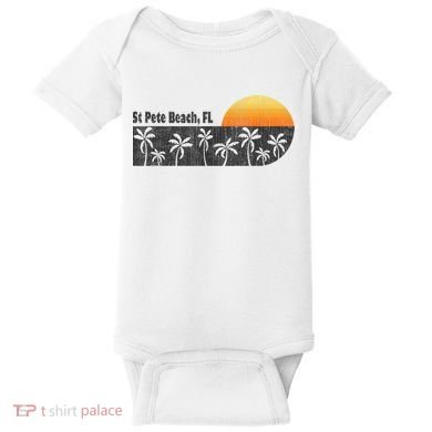 Retro St Pete Beach Florida Beach Baby Bodysuit