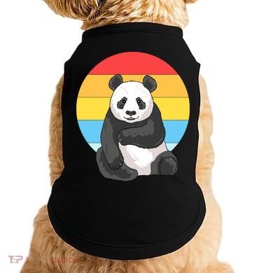 Retro Sunset Panda Vintage Panda Great Gift Doggie Tank
