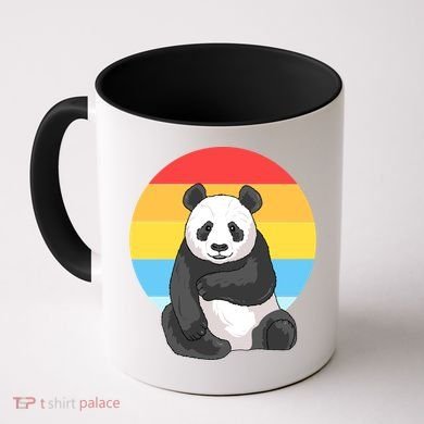 Retro Sunset Panda Vintage Panda Great Gift Coffee Mug