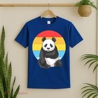 Retro Sunset Panda Vintage Panda Great Gift T-Shirt thumb 2