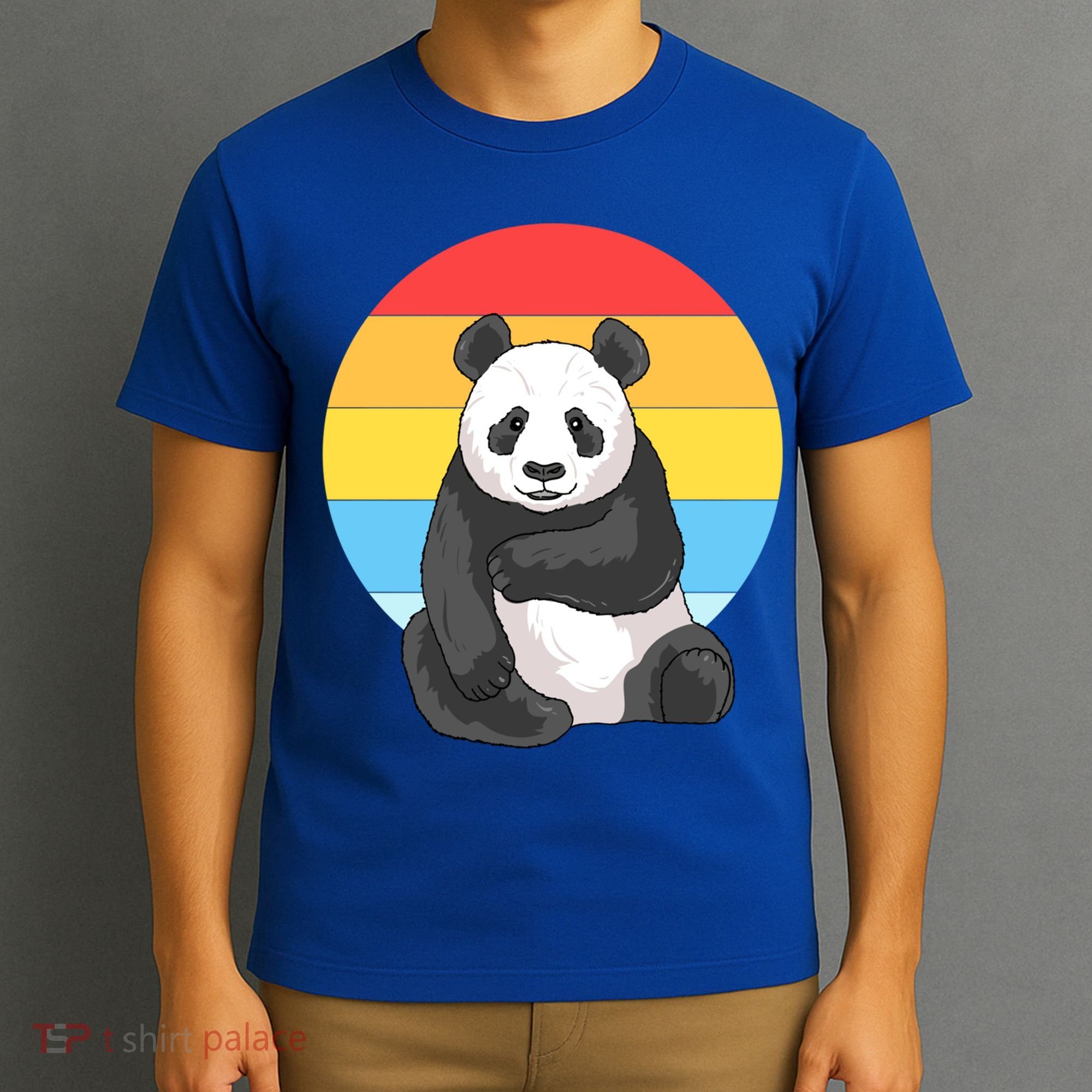 Retro Sunset Panda Vintage Panda Great Gift T-Shirt