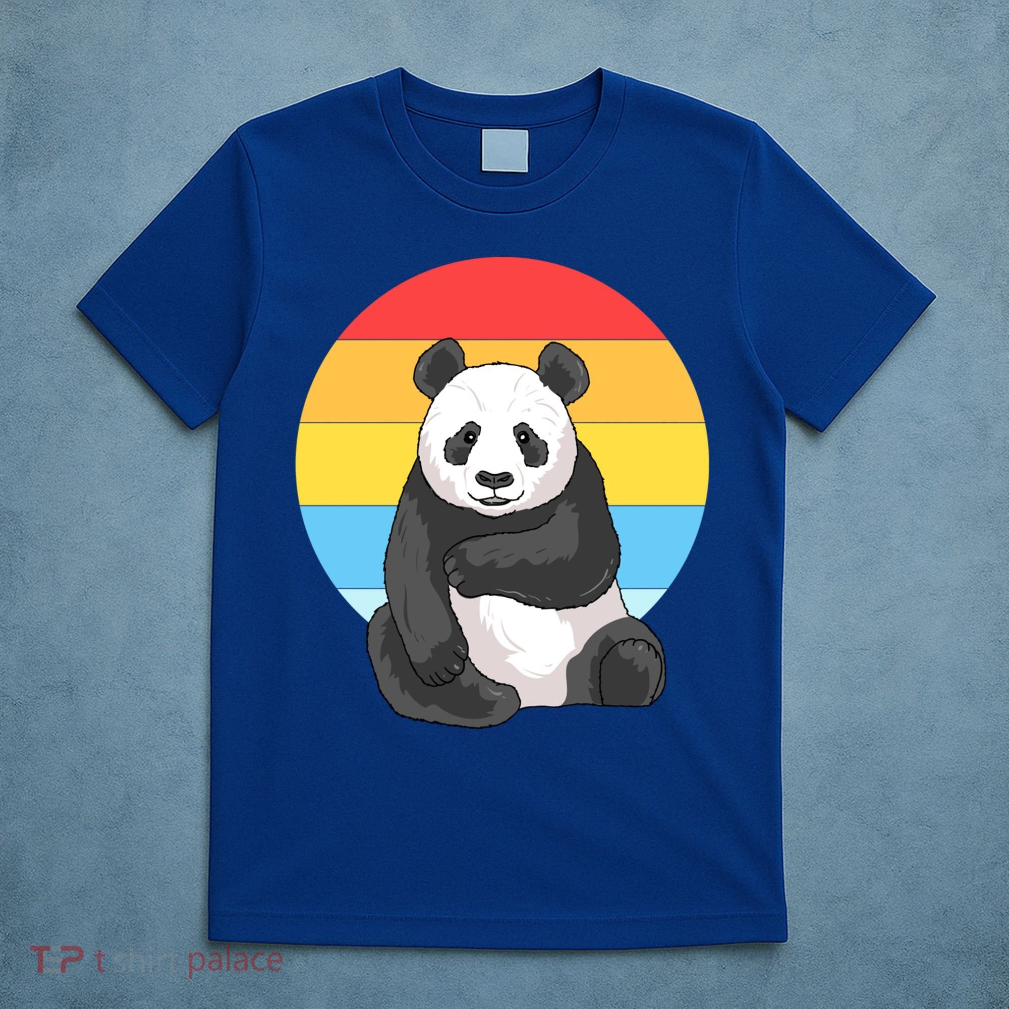 Retro Sunset Panda Vintage Panda Great Gift T-Shirt