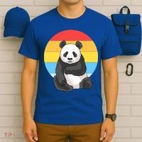 Retro Sunset Panda Vintage Panda Great Gift T-Shirt thumb 6