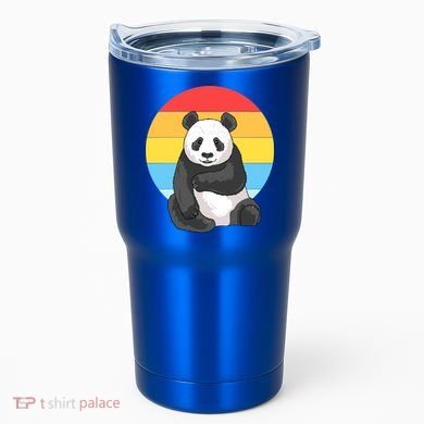 Retro Sunset Panda Vintage Panda Great Gift Tumbler