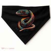 Realistic Snake Posing USA-Made Doggie Bandana thumb 0