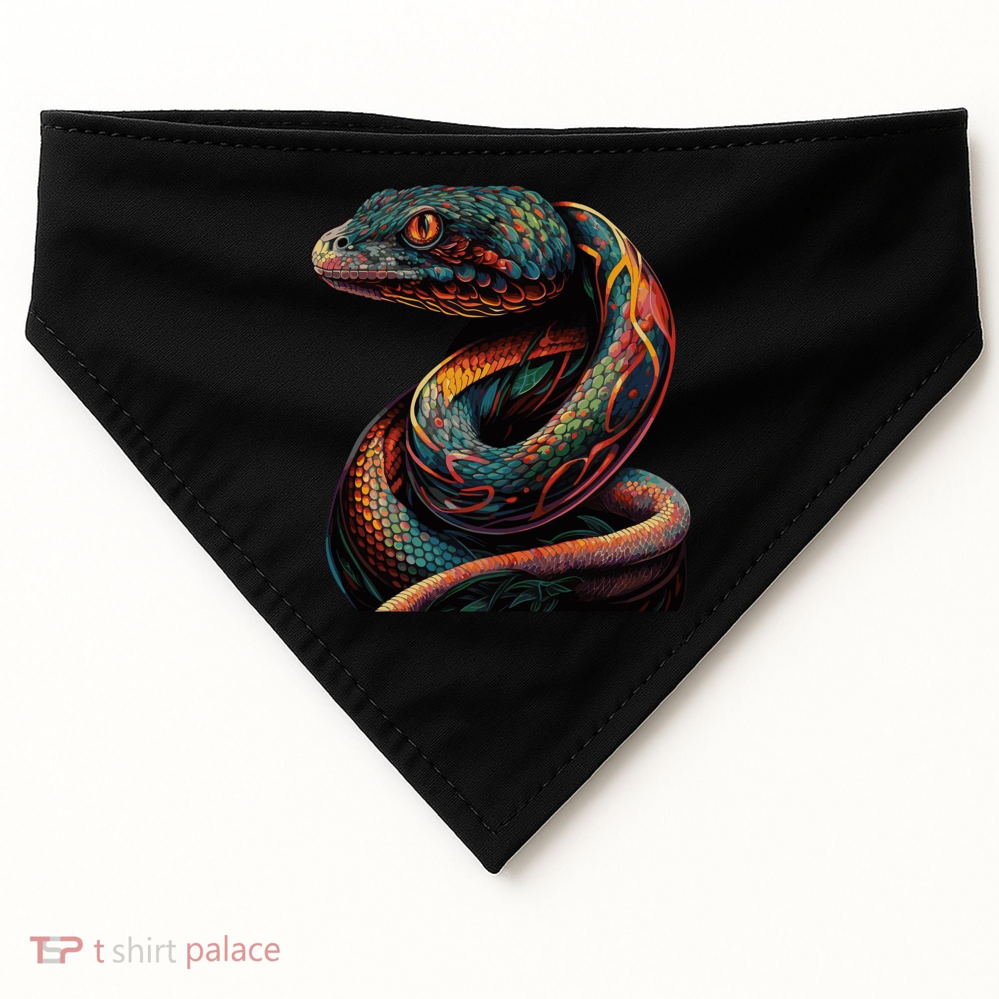 Realistic Snake Posing USA-Made Doggie Bandana