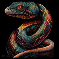 Realistic Snake Posing Button thumb 1