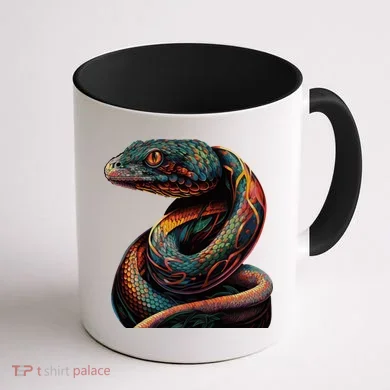 Realistic Snake Posing Coffee Mug back