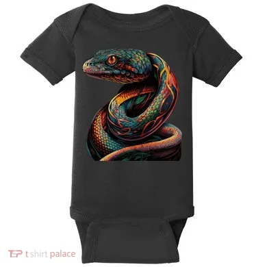 Realistic Snake Posing Baby Bodysuit