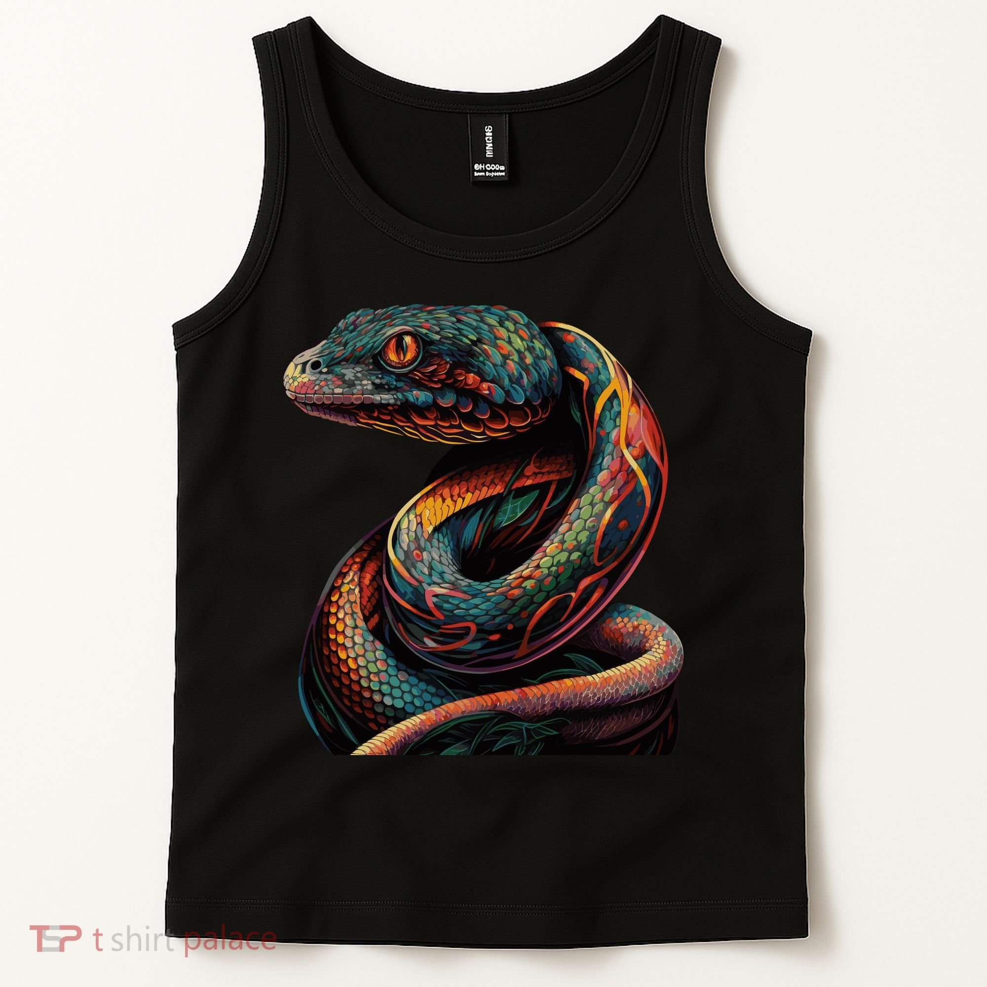 Realistic Snake Posing Tank Top