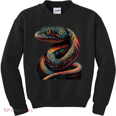 Realistic Snake Posing Kids Sweatshirt