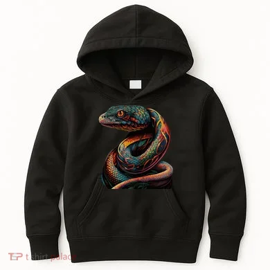 Realistic Snake Posing Kids Hoodie