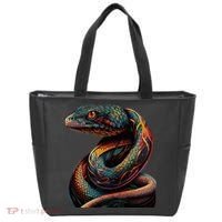 Realistic Snake Posing Tote Bag thumb 0