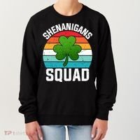 Retro St Patricks Day Shenanigans Squad Shamrock St Patricks Day Women's Sweatshirt thumb 0