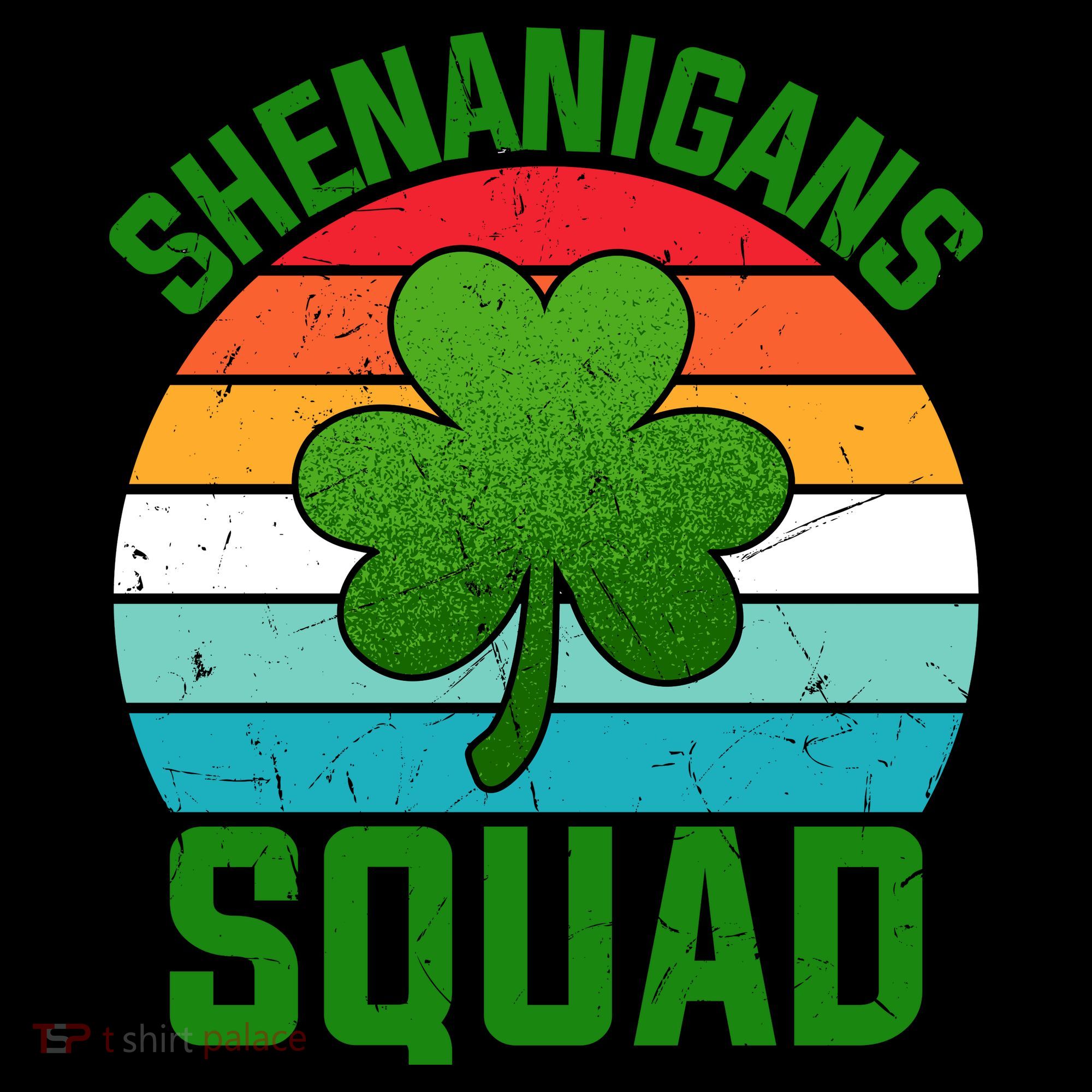 Retro St Patricks Day Shenanigans Squad Shamrock St Patricks Day Coffee Mug