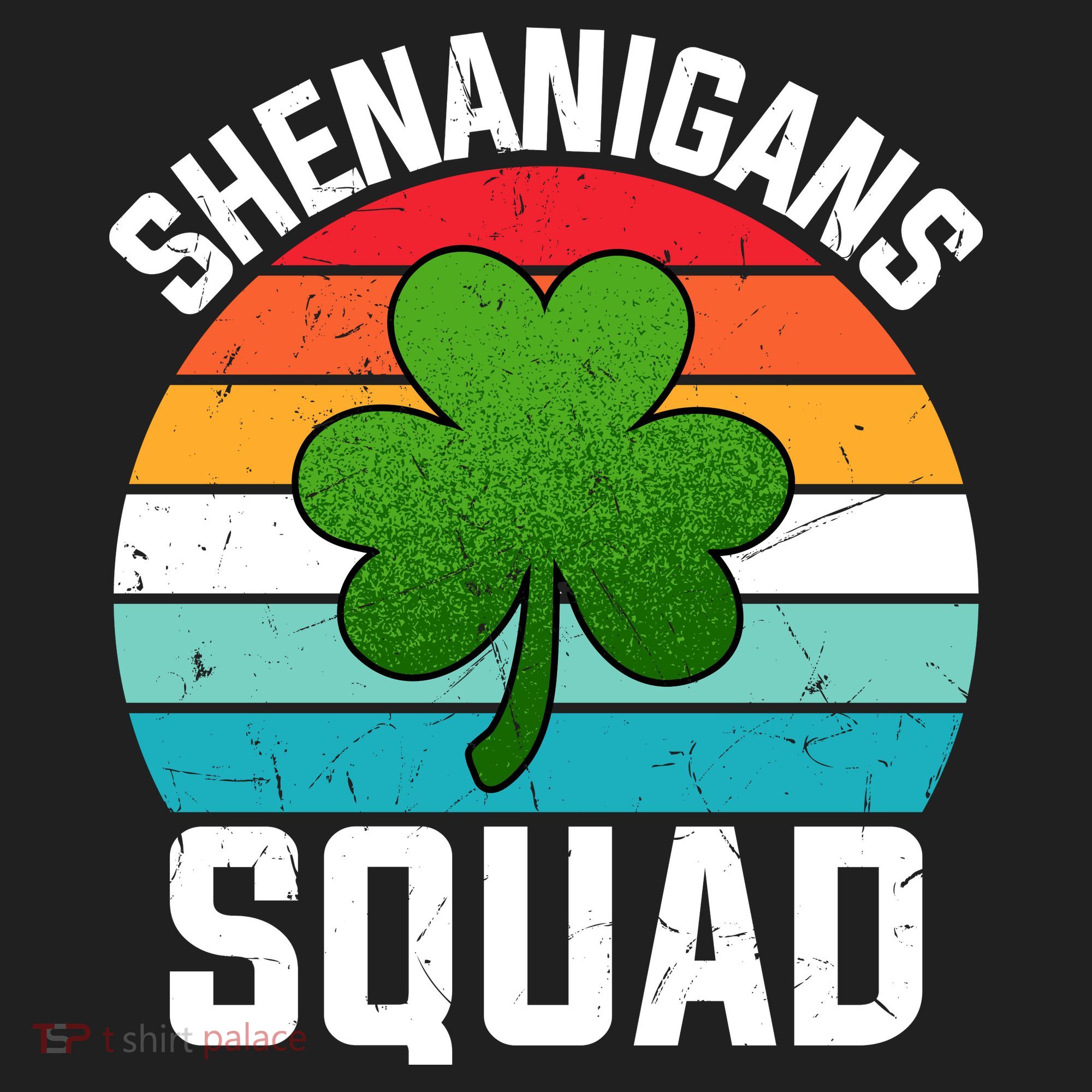 Retro St Patricks Day Shenanigans Squad Shamrock St Patricks Day Beanie