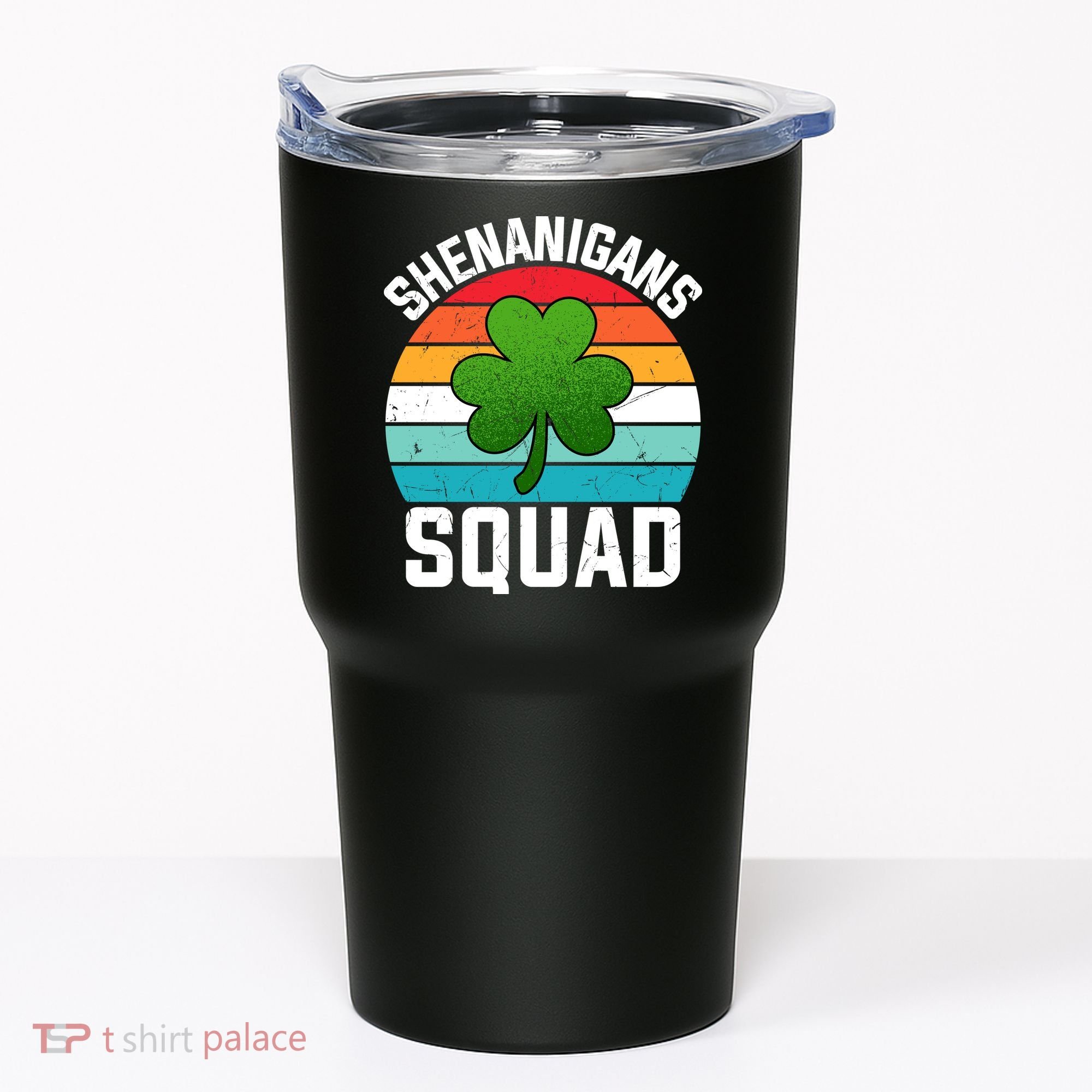 Retro St Patricks Day Shenanigans Squad Shamrock St Patricks Day Tumbler