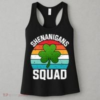 Retro St Patricks Day Shenanigans Squad Shamrock St Patricks Day Women's Tank Top thumb 3