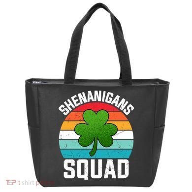 Retro St Patricks Day Shenanigans Squad Shamrock St Patricks Day Bag