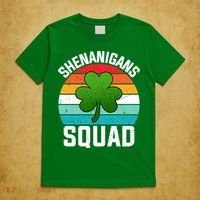 Retro St Patricks Day Shenanigans Squad Shamrock St Patricks Day T-Shirt thumb 5