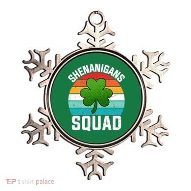 Retro St Patricks Day Shenanigans Squad Shamrock St Patricks Day Ornament