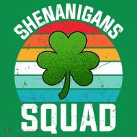 Retro St Patricks Day Shenanigans Squad Shamrock St Patricks Day Ornament thumb 1