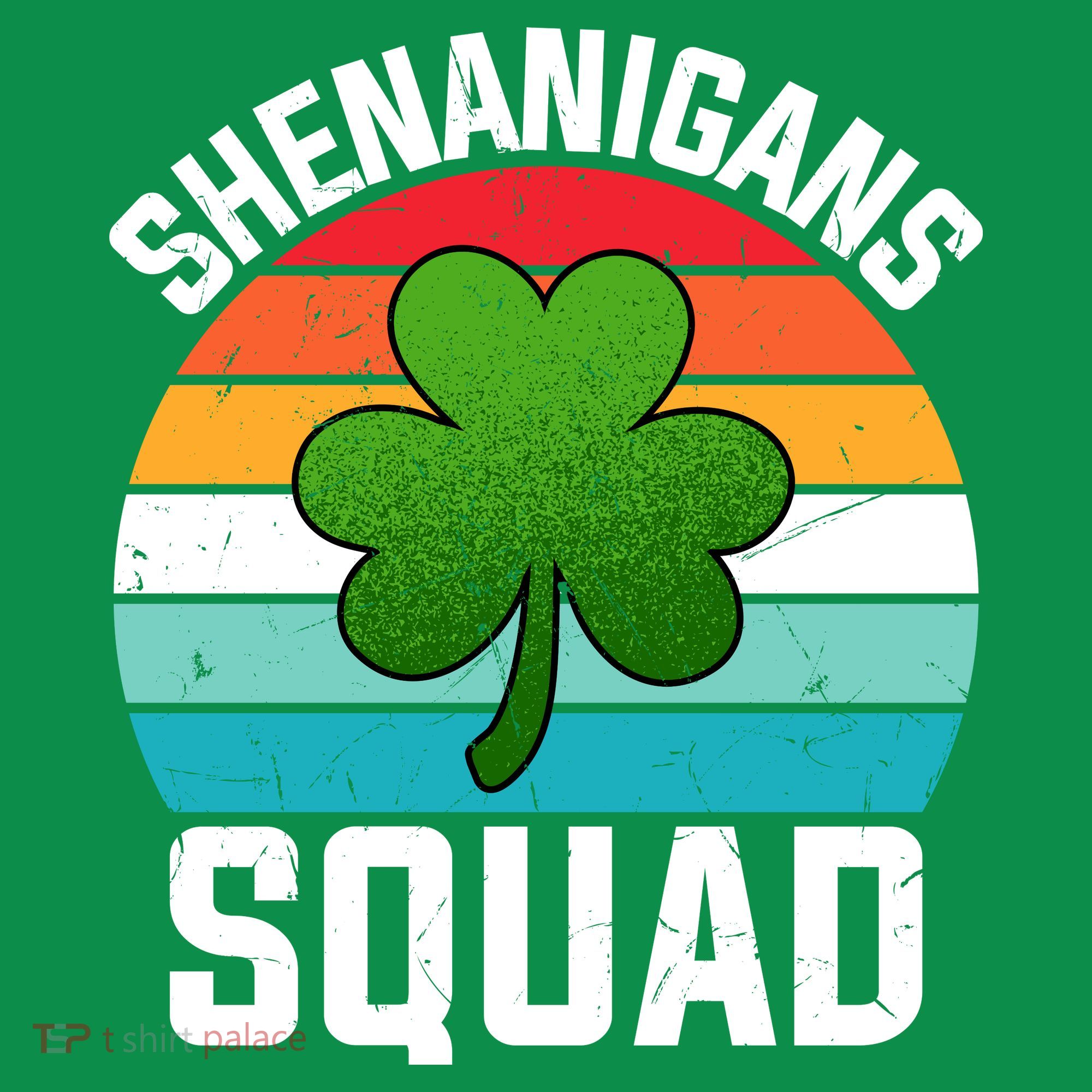 Retro St Patricks Day Shenanigans Squad Shamrock St Patricks Day Toddler Hoodie